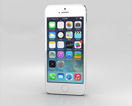 Apple iPhone 5S Silver (Weiß) 3D-Modell