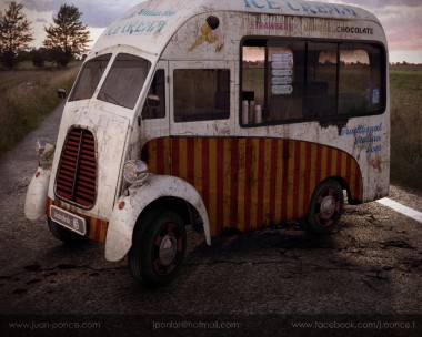 Vintage ice cream truck