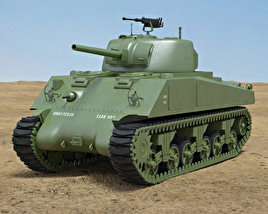 M4A2 Sherman 3D-Modell