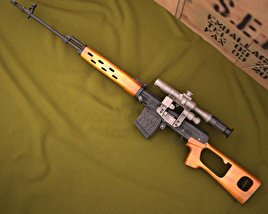 Снайперская винтовка Драгунова 3D модель