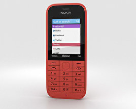 Nokia 220 Red 3D-Modell