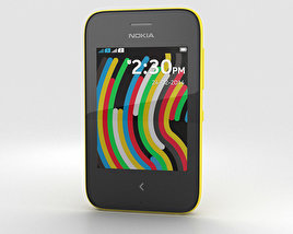 Nokia Asha 230 Amarillo Modelo 3D