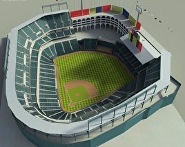 Глоуб Лайф-парк в Арлингтоне Бейсбольный стадион 3D модель
