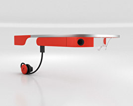 Google Glass with Mono Earbud Tangerine Modello 3D