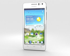 Huawei Ascend G600 白い 3Dモデル