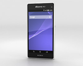 Sony Xperia A2 SO-04F 白い 3Dモデル