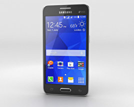 Samsung Galaxy Core II 黑色的 3D模型