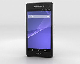 Sony Xperia A2 SO-04F 黑色的 3D模型