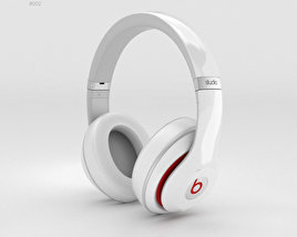 Beats by Dr. Dre Studio Over-Ear 이어폰 White 3D 모델 