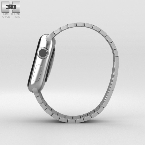 Apple Watch 38mm Stainless Steel Case Link Bracelet 3D model download