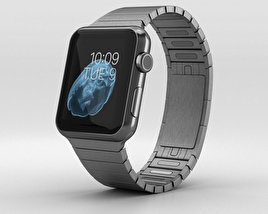 Apple Watch 42mm Black Stainless Steel Case Link Bracelet 3D 모델 