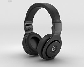 Beats Pro Over-Ear Fones de ouvido Preto Modelo 3d