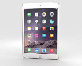Apple iPad Mini 3 Cellular Gold Modello 3D
