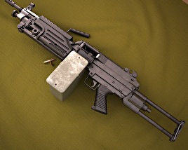 Ametralladora ligera M249 Modelo 3D