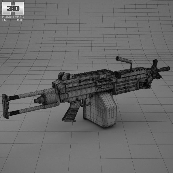 Arma de fogo modelo 3D gratuito - .obj .dae - Free3D
