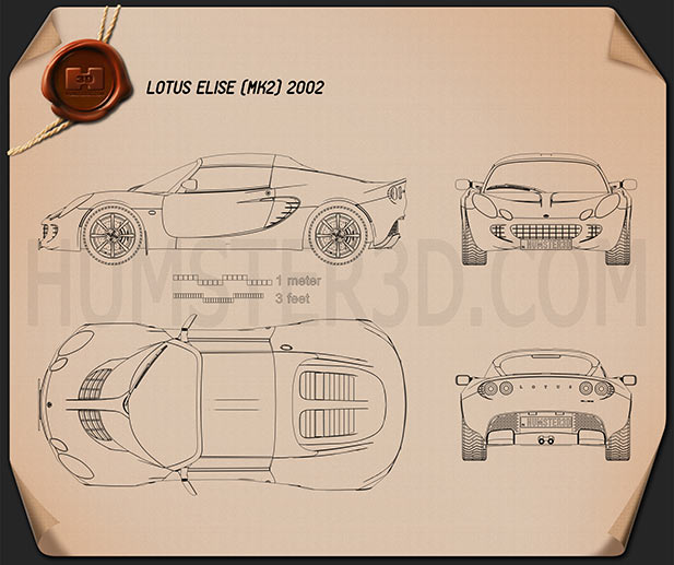 Lotus Elise 2002 Blueprint