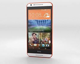 HTC Desire 620G Tangerine Branco Modelo 3d