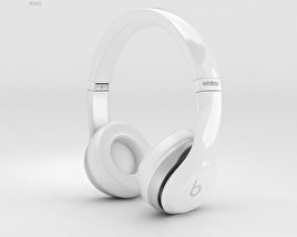 Beats by Dr. Dre Solo2 Wireless 이어폰 White 3D 모델 