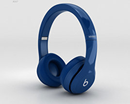 Beats by Dr. Dre Solo2 Inalámbrico Auriculares Blue Modelo 3D