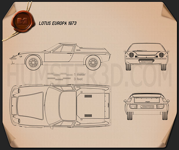 Lotus Europa 1973 設計図
