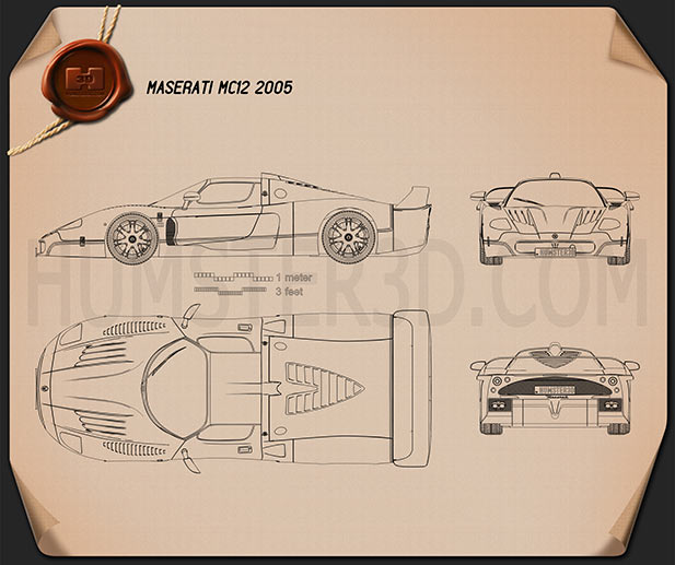 Maserati MC12 Blueprint