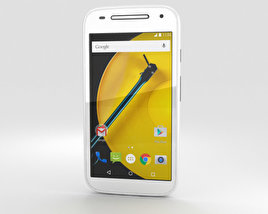 Motorola Moto E (2nd Gen.) Blanc Modèle 3D