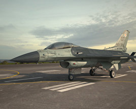 General Dynamics F-16C Block 52 3D модель