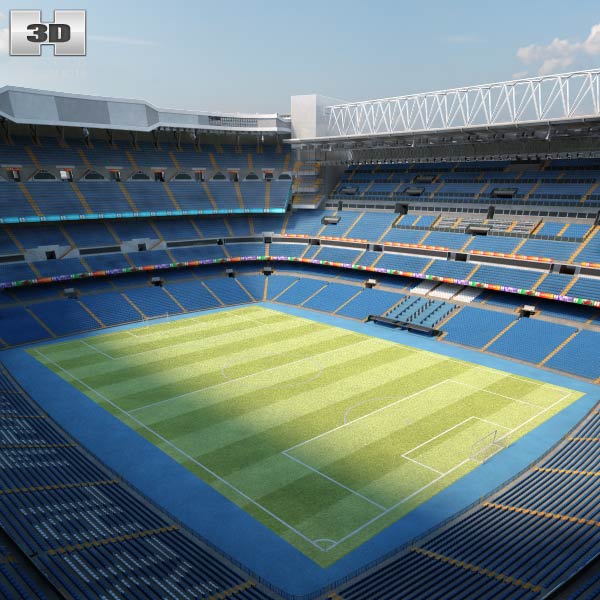 Big Size Real Madrid Bernabeu Santiago Football Stadium 3d - Temu
