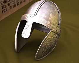 Шлем викинга с тиснением 3D модель