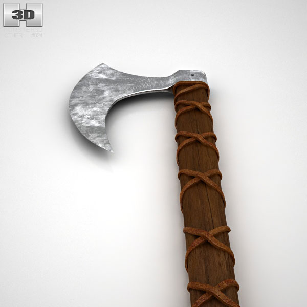 Norse Viking Axe 3D model - Download Weapon on