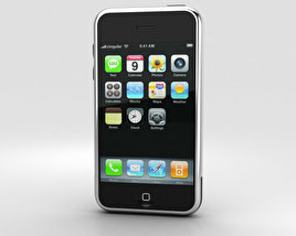 Apple iPhone (1st gen) Preto Modelo 3d