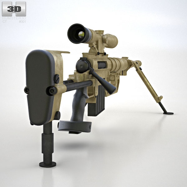 OBJ file CheyTac Intervention sniper rifle 🔫・Design to download