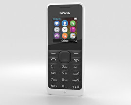 Nokia 105 Weiß 3D-Modell