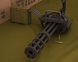 M134 Minigun Modello 3D