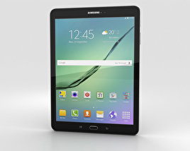 Samsung Galaxy Tab S2 9.7-inch 黑色的 3D模型
