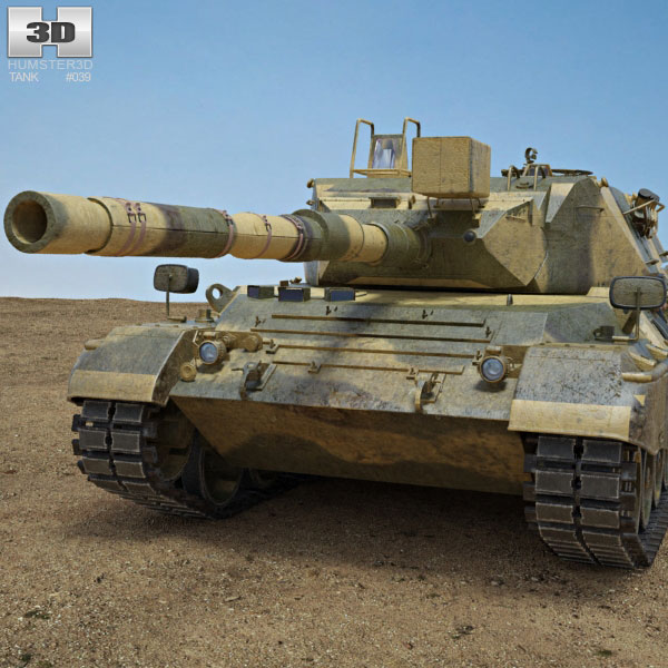 Leopard 1 Tank 3D model - Download Military on