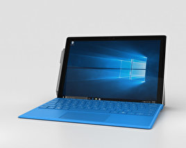 Microsoft Surface Pro 4 Bright Blue Modello 3D