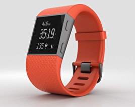 Fitbit Surge Tangerine 3D 모델 
