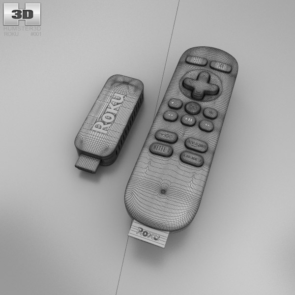 Roku Streaming Stick 3D model - Download Electronics on