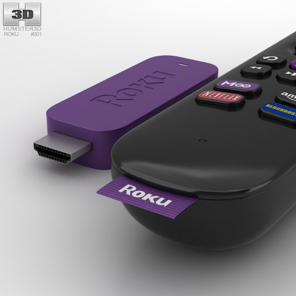 Roku Streaming Stick 3D model - Download Electronics on
