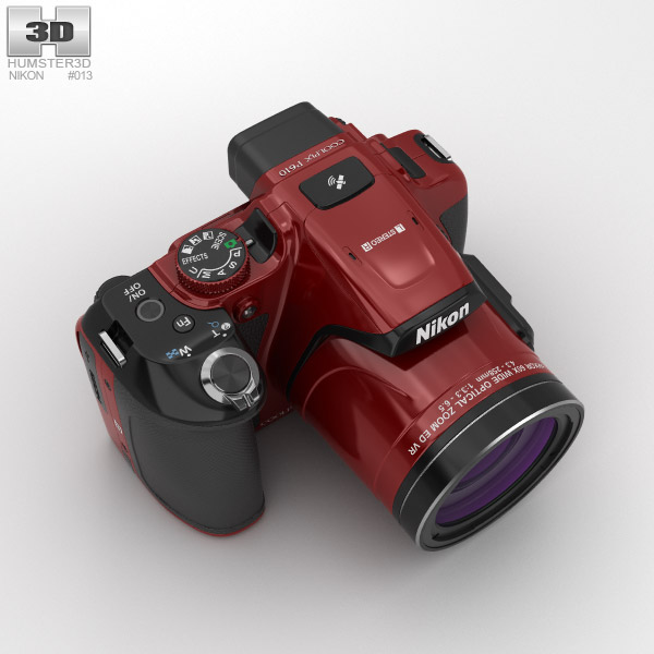 Nikon Coolpix P610 Red 3Dモデル ダウンロード