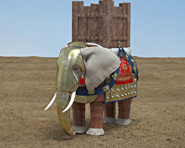 전투 코끼리 3D 모델 