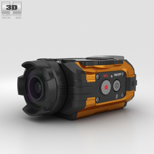 Ricoh WG-M1 Orange 3Dモデル - ダウンロード 撮影カメラ on 3DModels.org