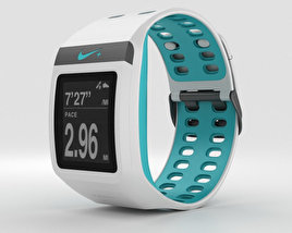 Nike+ SportWatch GPS Blanco/Sport Turquoise Modelo 3D