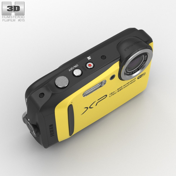 Fujifilm FinePix XP90 Yellow 3D model - Download Electronics on