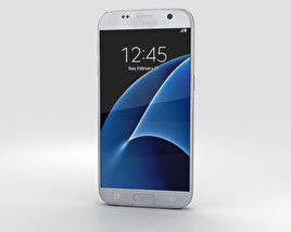 Samsung Galaxy S7 Silver Modello 3D