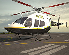 Bell 429 GlobalRanger police helicopter 3D model