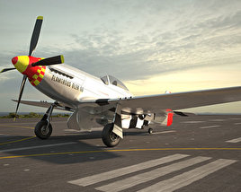 North American P-51 Mustang 3D model