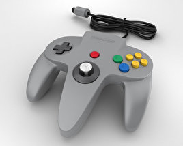 Nintendo 64 게임 컨트롤러 3D 모델 