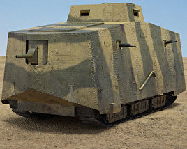 A7V Sturmpanzerwagen 3D 모델 